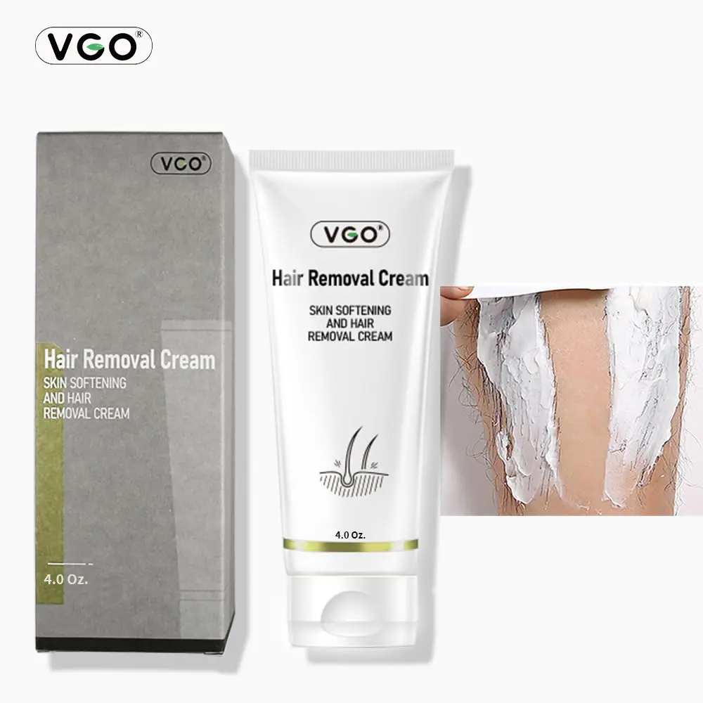VGO Gentle Hair Removal Cream Painless One Step Clean Full Body Use Long Lasting Hair Inhibitor For All Skin Types