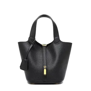 Bucket Bag for Women, Retro Mini PU Leather Small Handbag Purse, Trendy Basket-Style Handbag for Commute, Party, Work & Travel