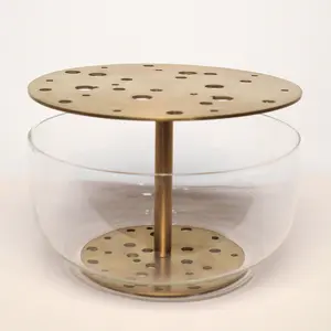 Brushed Brass Ikebana Vase Medium | Anaar Bloom Collection