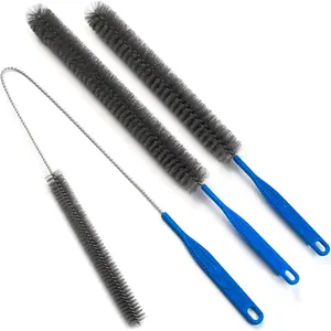 Refrigerator Coil Cleaning Brush Sewer Set Brush Clog Remover for Toilet Kitchen Sink Sewer Bathroom Bathtub Hair Clogging Long Drain Cleaning Tool