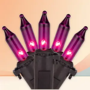 Northlight Mini Incanscent Christmas Lights - Purple - 20.25'  Wire - 100ct