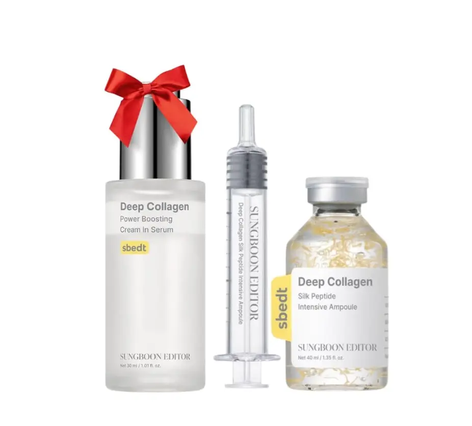 [Sungboon] Silk Collagen & Peptide Face-Lift Duo Tiktok Exclusive – Ampoule + Rejuvenate Serum with 8 types Hyaluronic Acid for wrinkles & fine lines | Gift set Firming, Moisturizing, Collagen Boosting, Anti aging Korean Home Aesthetic for all skin types