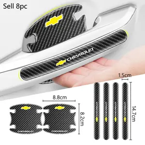 8pcs Car Door Handle Bowl Sticker Protector, Auto Handle Anti-Collision Strip, for Chevrolet Equinox Trax Camaro Cruze Malibu Sail Spark Captiva
