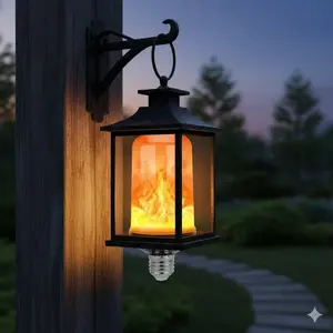 E27 LED Flame Effect Light Bulb High Brightness 2835 SMD For Indoor Outdoor Home Garden Bar Cafe Halloween Christmas Party Decoration Garden Decor Lights Waterproof Energy Saving