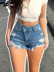 Women's High Waisted Vintage Sand Wash Denim Cargo Jorts, Oversized Multi-Pocket Baggy Knee-Length Shorts, Casual Shorts, Trendy 90s Retro Streetwear Bottoms for Skate Parks, City Errands, Summer Hangouts & Hip Hop Looks