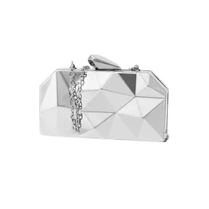 Chic Accent Clutch Silver