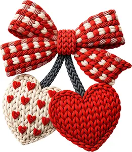 DTF Transfer – Al Yarn Cherry Hearts Multi Sizes