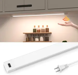 16 Inch Under Cabinet Lights with Hand Wave, Under Counter Lighting 4000K Natural White,Dimmable,Plug and Play,LED Lights for Kitchen Cabinet, Cupboard, Closet, Desk