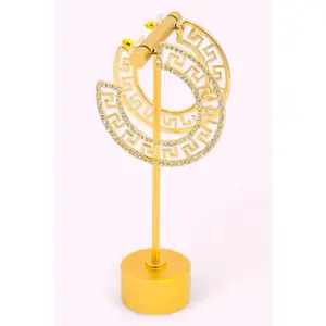 Greek Key Hoop Earrings