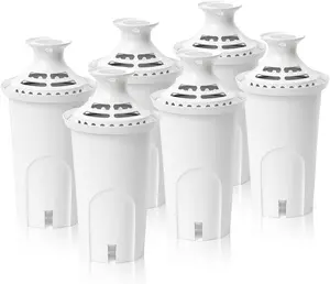 Water Filter Replacement by  Compatible with Brita Water Dispensers and Pitchers, Fits Classic 35557, OB03, Mavea 107007, 35557, Pack of 6