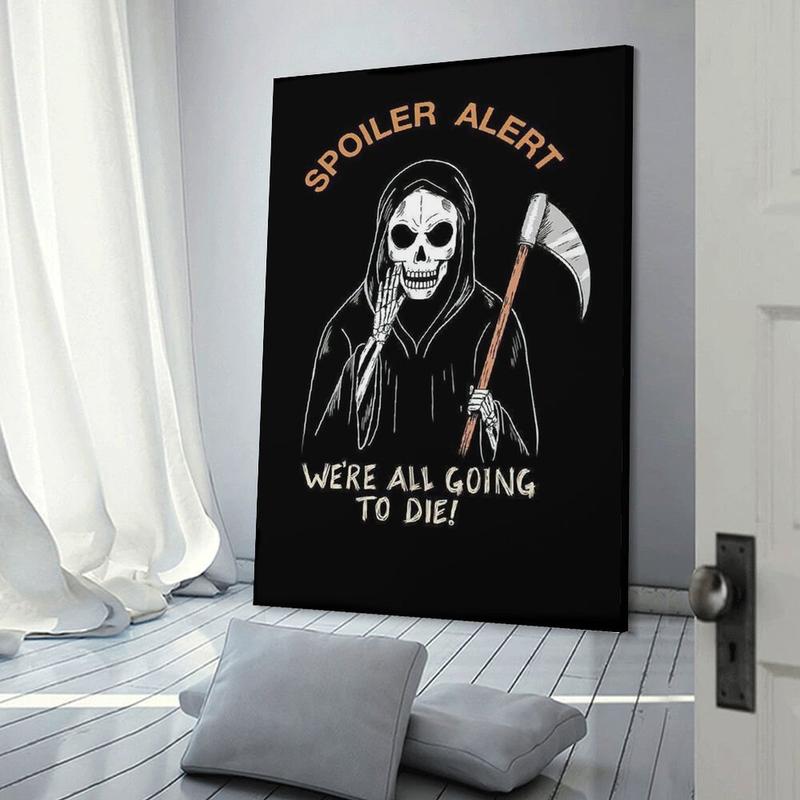 Macabre Halloween’s Skull Wall Art Prints, Made of Paper, Designed to Transform Your Home, Gallery, And Living Spaces Into A Haunted Haven. Canvas Poster Bedroom Decor Office Room Decor Gift Frames Ornaments Artistic Decoration Photo Hanging