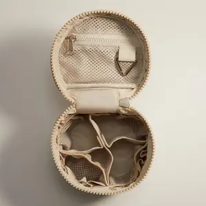 Set - 9-Piece Collection: Detailed View of Open Item with Zipper and Interior Mesh Structure