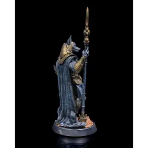Detailed Jackal General Miniature - Sands of Time Series, 3D Resin Print, RPG/DnD Dungeon Fantasy Handcrafted Paintable Gaming Figure, Resin Quest Collectible Home Decor Statue