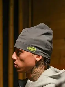 Two-Piece Set Street Style Caps for Men and Women, Unisex Hip-Hop Culture No Brim Hats with Embroidered Letters, All-Season Casual Headwear, Embroidered Fitted Cap