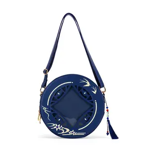The Junco Ancient Chinese Aesthetic Ita Bag - Elegant Fu Rong Lucky Coin Pin Display Purse, Women's Crossbody-Shoulder Bag