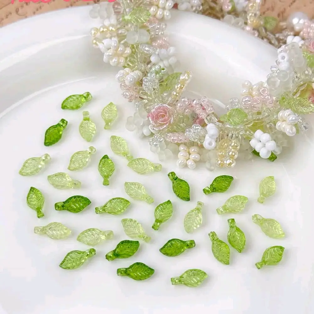 (With Hole) Flowers and Leaf for DIY projects Jewellery Making And More