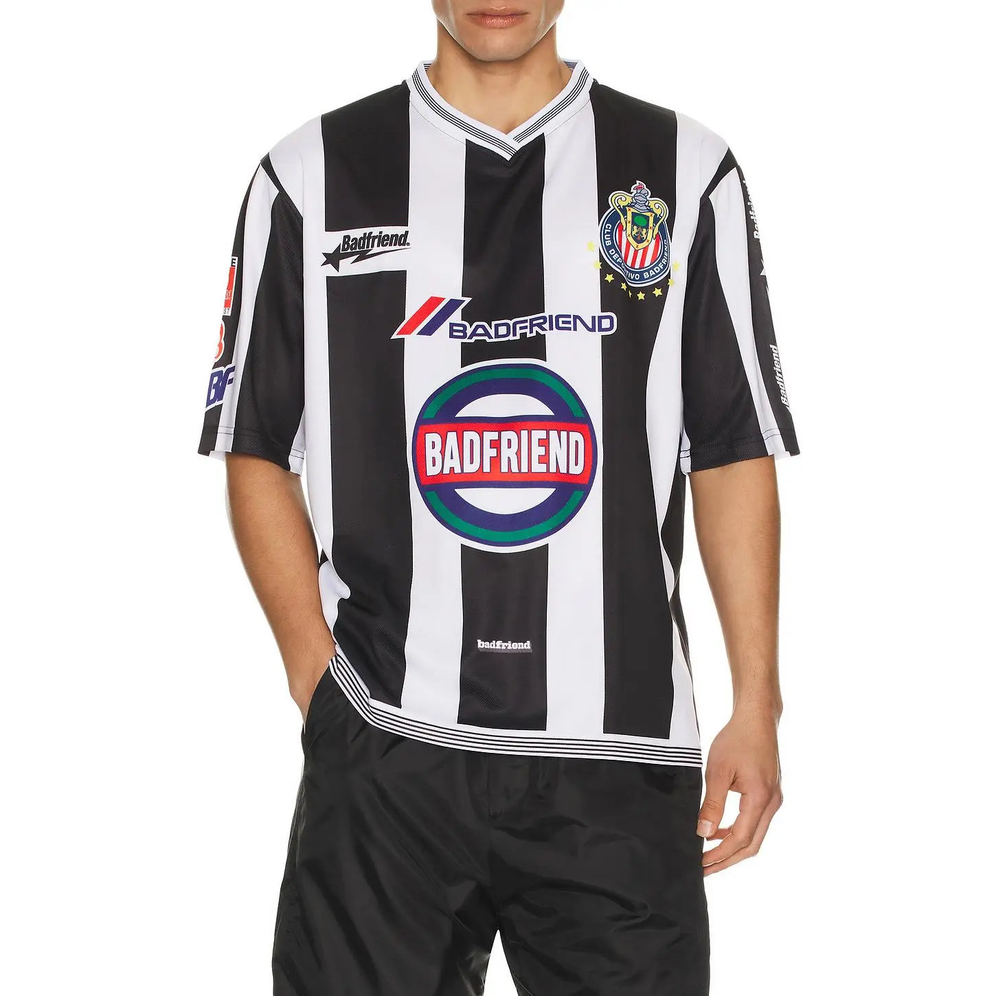 Badfriend Badfriend Soccer Jersey in Black & White