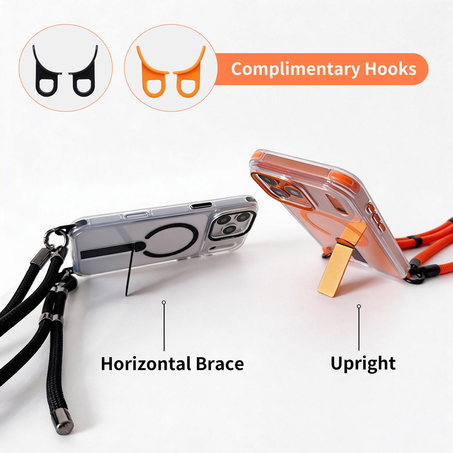 MagSafe Phone Cover with Detachable Crossbody Neck Lanyard Strap, Shockproof Transparent Acrylic Casing, Camera-Friendly Magnetic Accessory for iPhone 17 Pro Max, 16, 15, 14, 13, Handheld Protection Phone Accessories #MothersDayGift#SummerVibes summerwins