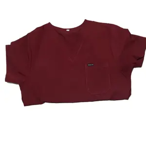 Burgundy Top Beta Scrubs Fashion Menswear