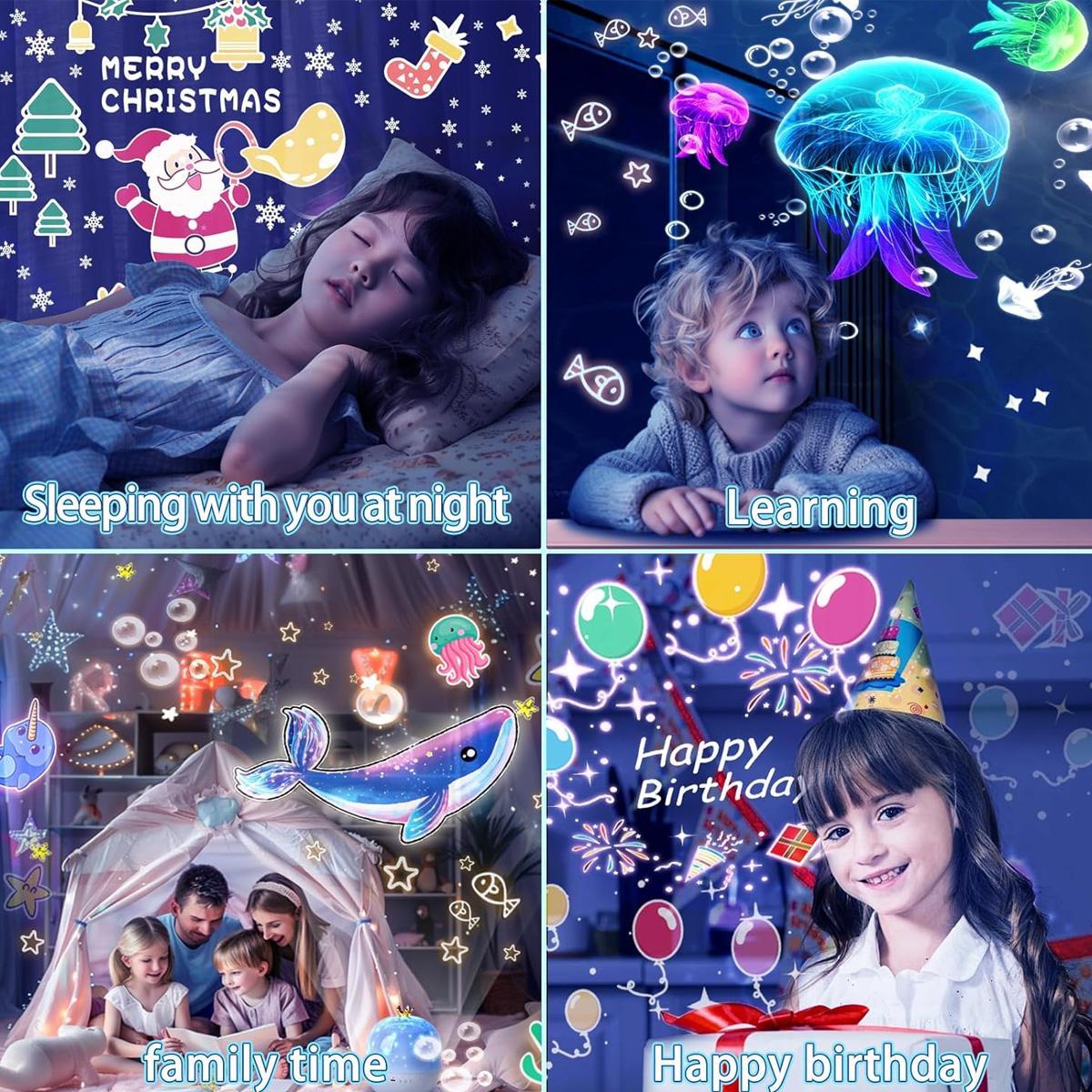 Mini Night Light Projector for Kids - 21 Films & 20 Lullabies Sound Machine with Remote | 360° Rotation Star Projector for Bedroom Ceiling | Toddler Girl Gift for Ages 1-5 Christmas Gifts
