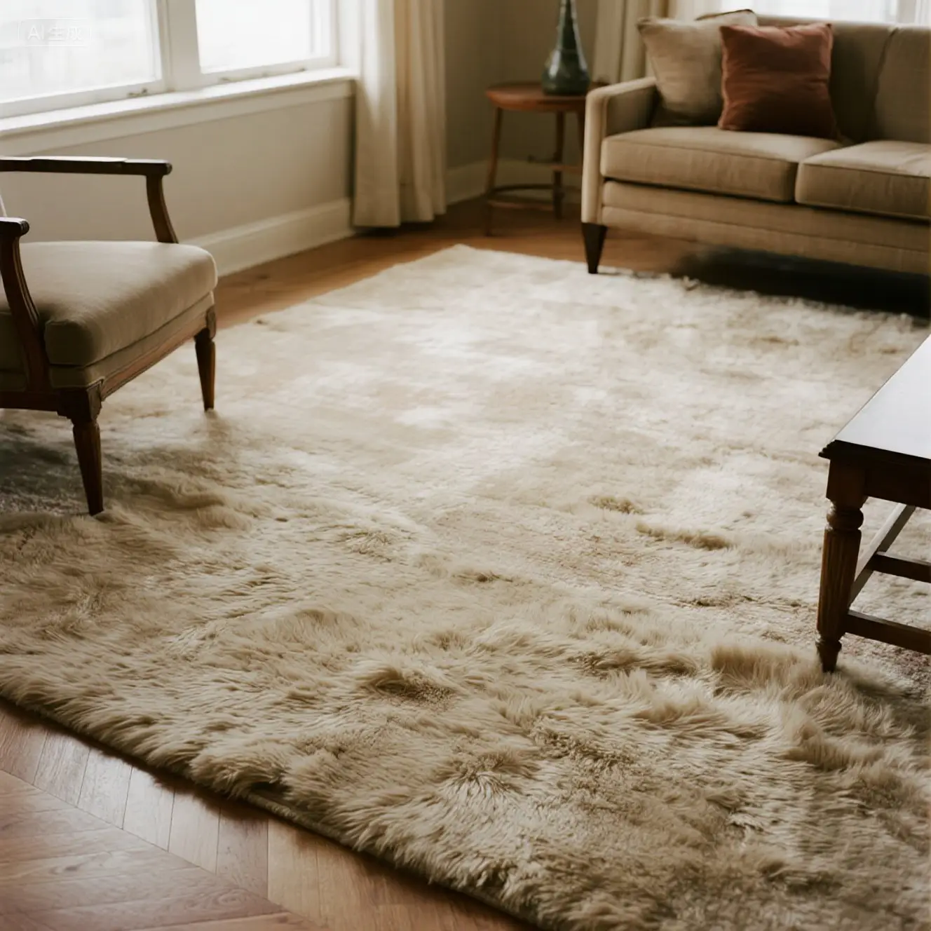 【FallDealsForYou】GENIMO Fluffy Non-slip Area Rugs, Soft Shaggy Plush Carpet, Machine Washable Indoor Floor Soft Rug for Home Living Room
