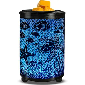 Electric Wax Melt Warmer PTC Heating Plate with 7 Colors LED Changing Light Wax Warmer  Warmer for Home Office Gifts & Decor(Underwater World)