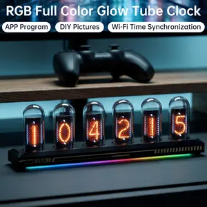 Retro Smart Clock – Wi-Fi Sync, Weather Display & RGB Mood Light