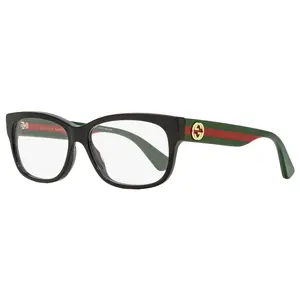 Gucci Rectangular Eyeglasses GG0278O 011 Black/Green/Red 55mm 278 Gucci Rectangular Eyeglasses GG0278O 011 Black/Green/Red 55mm 278
