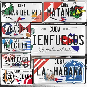 Cuban Provinces Decorative Plates - Iconic Symbols and Landscapes - High-Quality Aluminum - 12x6 inches