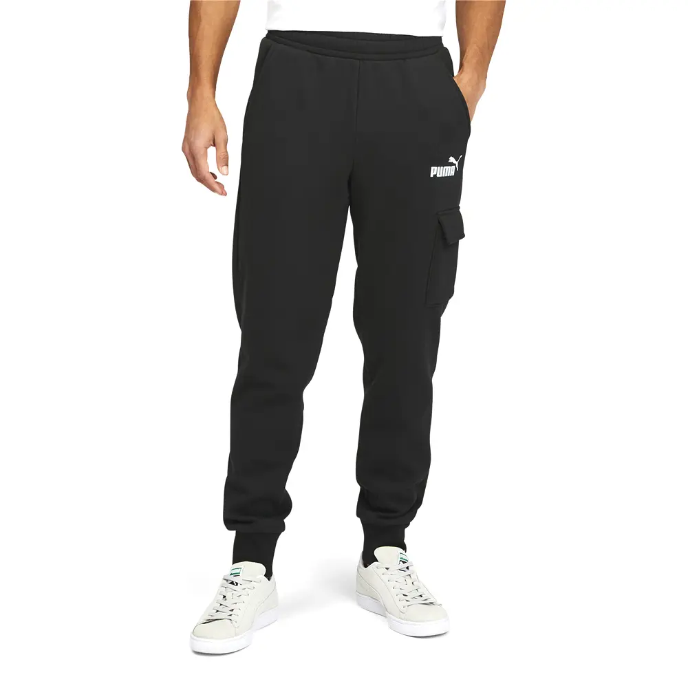 PUMA Mens Essentials Cargo Pants Casual Pockets - Black