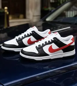 Nike Dunk Low Retro Red Swoosh Panda FB3354-001 Mens Fashion Sneaker New