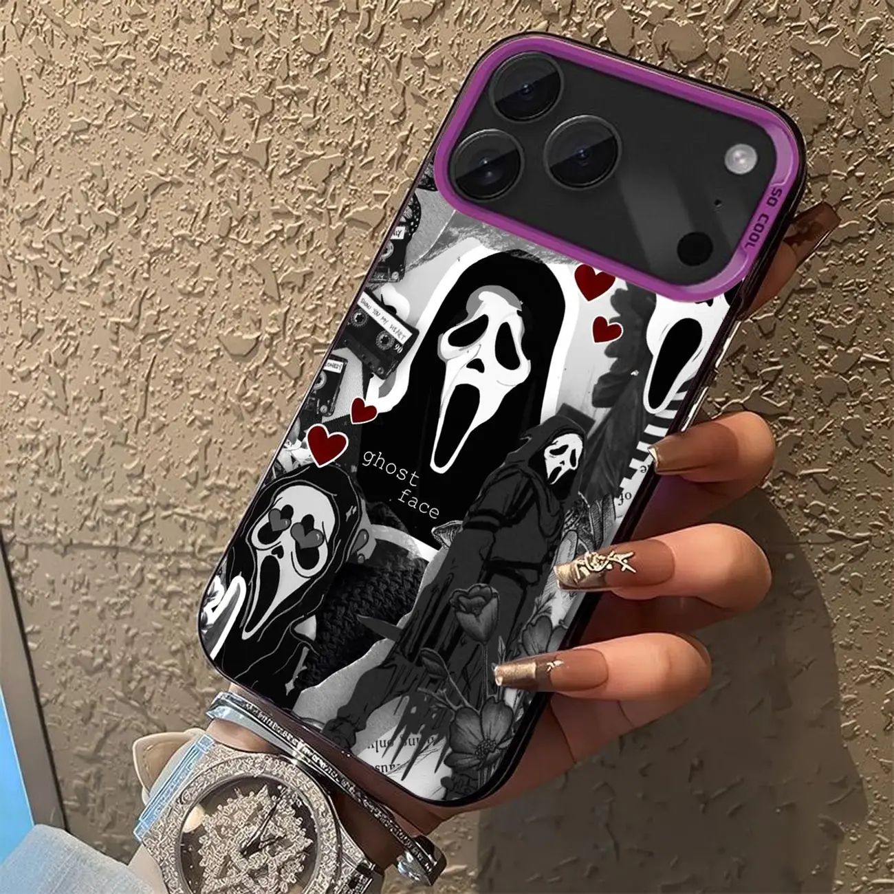 Terrifying Faceless Man ghost face-Purple