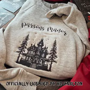 Licensed Haunting Adeline Sweatshirt, Parsons Manor, Embroidered Bookish Sweatshirt, High quality hoodie, Bookish gifts, romance novels Casual Comfort Womenswear Comfortable Unisex