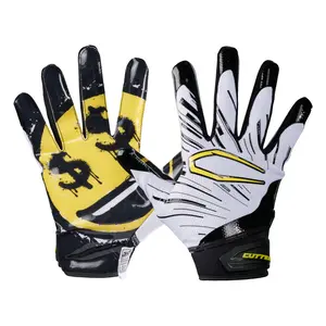 CUTTERS Smile Game Day Pro Limited Edition Football Receiver Gloves - High Performance Lightweight Grip with Secure Fit & All Weather Performance