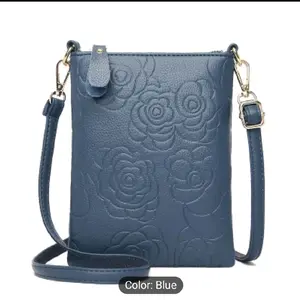 Bleu Small Bag with Body Strap, Floral Design, Adjustable Closure, Ideal for Everyday Use