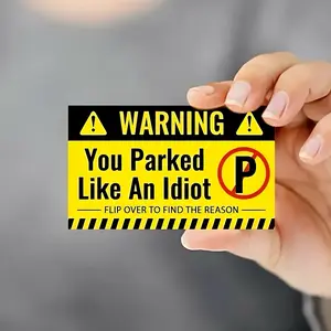 Bad Parking Prank Cards - Funny Notes for Awful Drivers (10-Pack)
