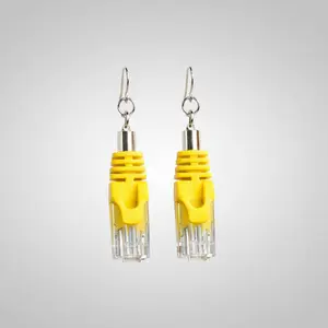 Ethernet Cable Earrings | Data Drip - Yellow