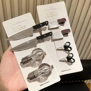 New Creative Weird Knife Hair Clips For Women Funny Hairpins Girls Hairclip Punk Barrette Hairpins Headwear Hair y2k Accessories