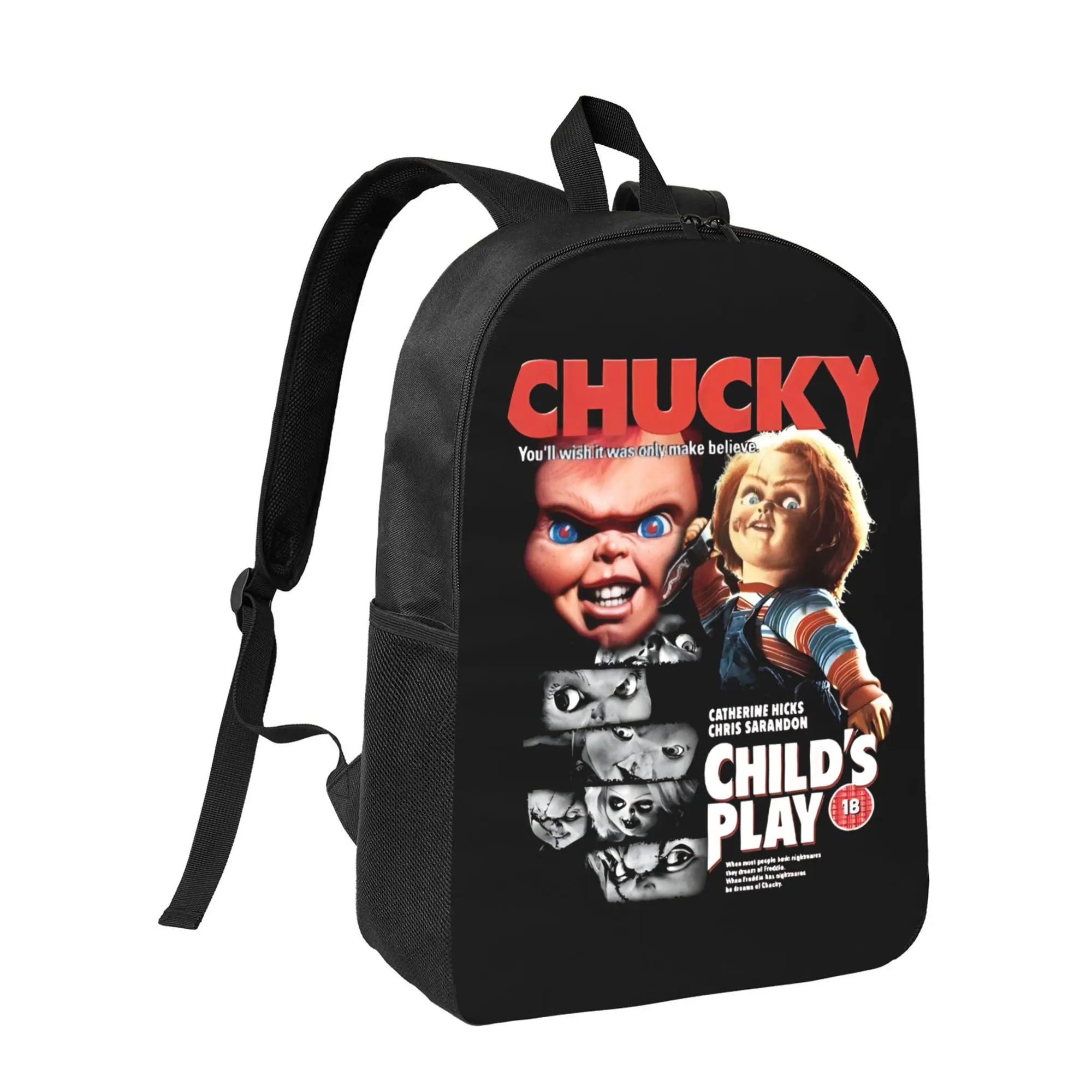 Chucky Backpack for School 17" Large Capacity Lightweight Bookbag for Students Cartoon School Bag