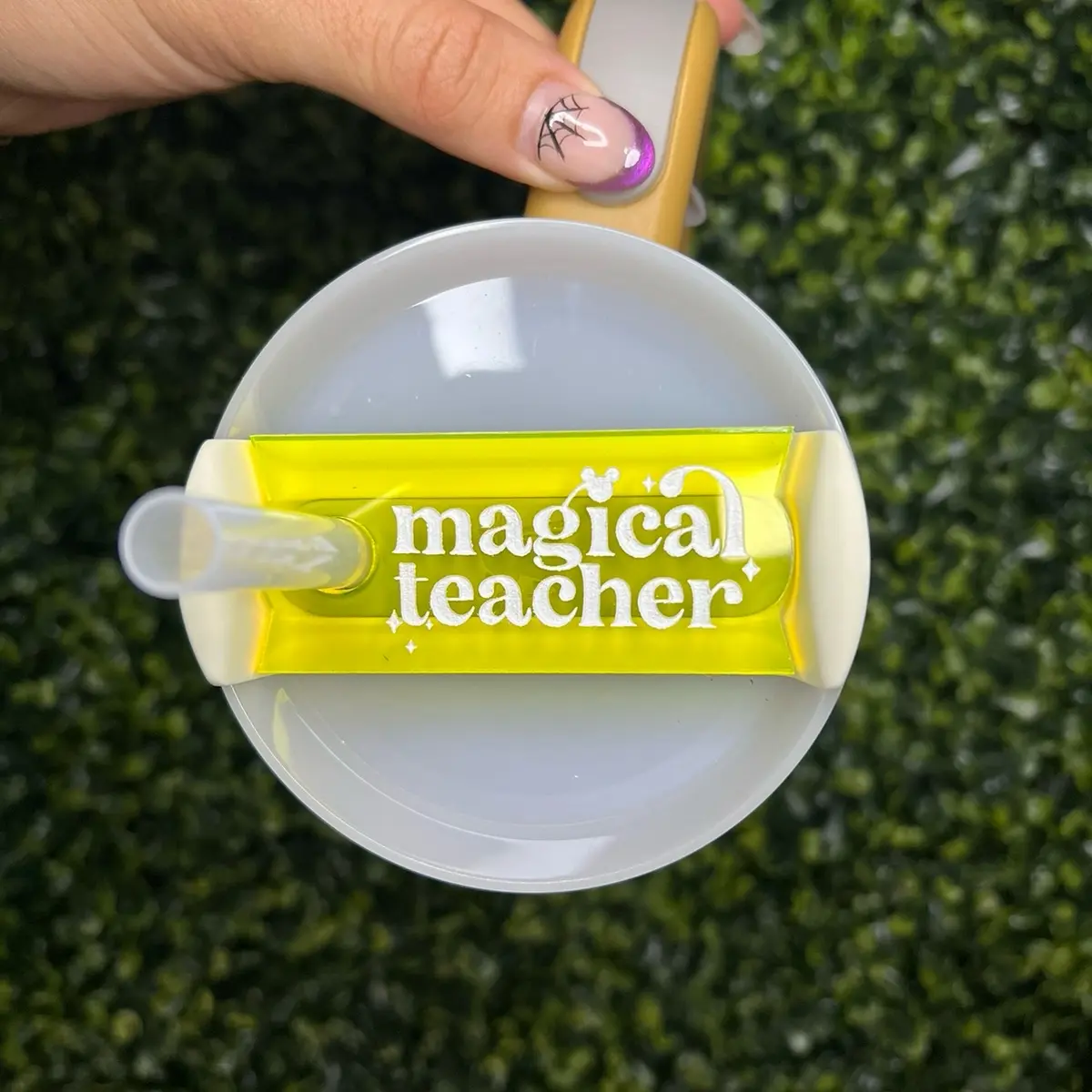 Fluorescent Yellow Magical Stanley Tumbler Toppers