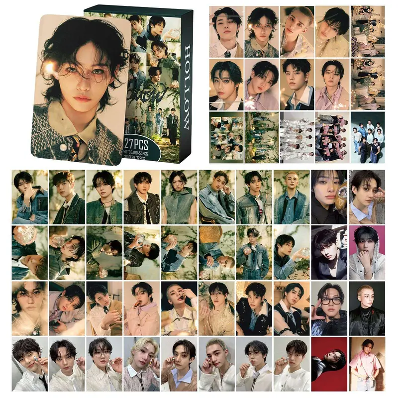 New 127PCS Kpop SKZ Boy Stickers Photocard HOLLOW New Album Korean Star Lomo Cards Photo Print Card Set Fans Collection Postcard