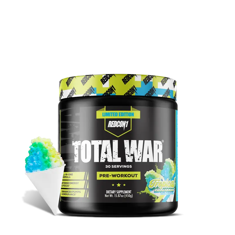 Total War Pre Workout Powder - Beta Alanine + Citrulline Malate Keto Friendly Pre Workout for Men & Women with 320mg of Caffeine - Fast Acting (30 Servings)