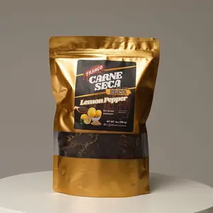 Lemon pepper Franco Carne Seca / dehydrated beef jerky / Chihuahua Mexico style all natural ingredients. Dried  Protein Snack