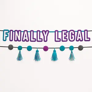 Finally 21 Birthday Banner Kit