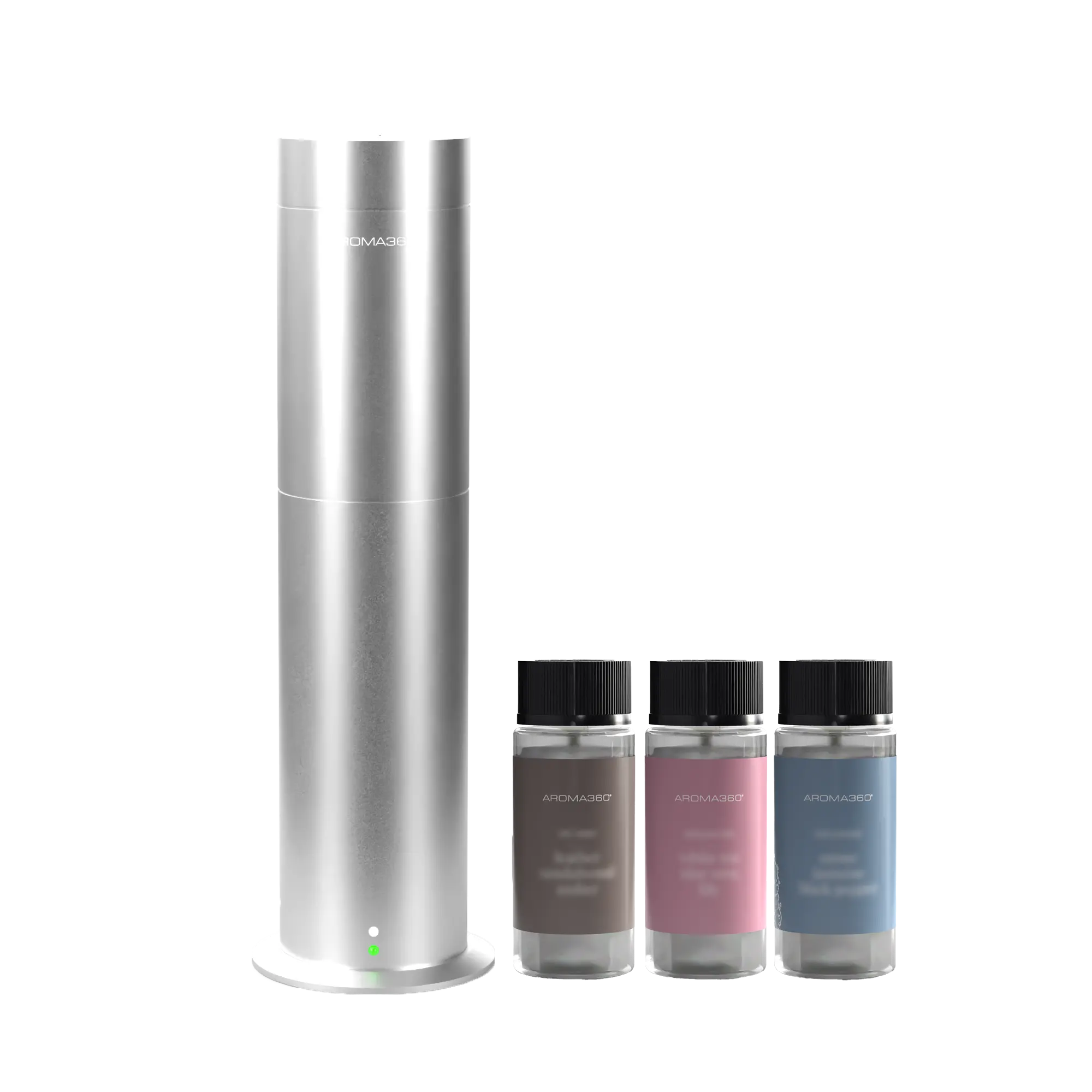 Aroma360 Mini360 Scent Diffuser Discovery Kit Covers up to 600 sq ft. with Top 3 50ml Oils