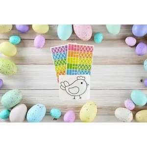 Stained Glass Bird Easter Basket Stuffers, Bird Buddy Suncatcher Kits, Hello Spring Bird Party Favors, Spring Arts and Crafts Window Clings