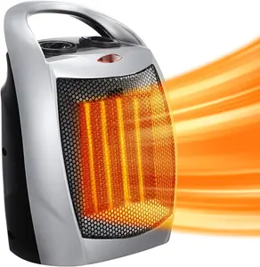 Space Heater,1500W/750W ETL Certified Ceramic Small Heater with Thermostat,Electric Portable Heater Fan for Home Dorm Office Desktop and kitchen,SILVER Space Heater,1500W/750W ETL Certified Ceramic Small Heater with Thermostat,Electric Portable Heater Fan for Home Dorm Office Desktop and kitchen,SILVER