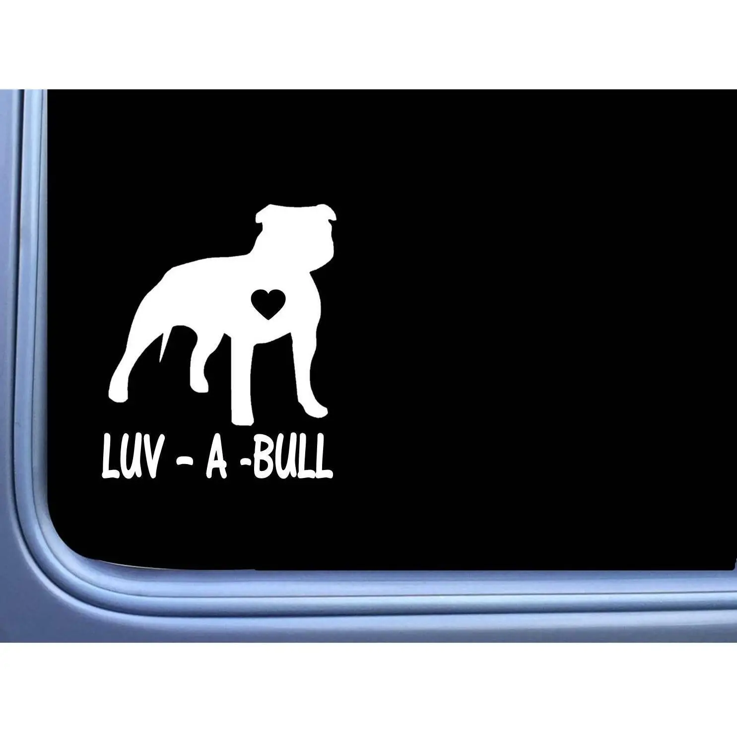 Luv a Bull Pitbull M129 6" Sticker American bully pit bull window decal