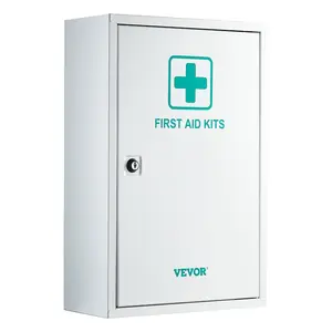 VEVOR 3-Shelf First Aid Cabinet, 1000 Pieces, Large Capacity First Aid Kit, Wall Mounted Medicine Cabinet, OSHA ANSI 2015 (Class A), Industrial Emergency Metal Med Box, for Business and Worksite