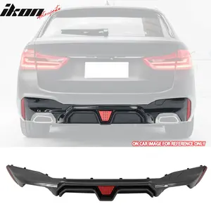 2017-2023 BMW G30 5 Series CF Print M5 CS Style Rear Diffuser w/ LED